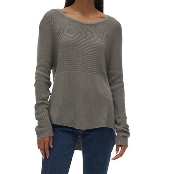 Helmut Lang Lightweight Scoop Neck High Low Sweater taupe grey
Size S - Picture 1 of 10